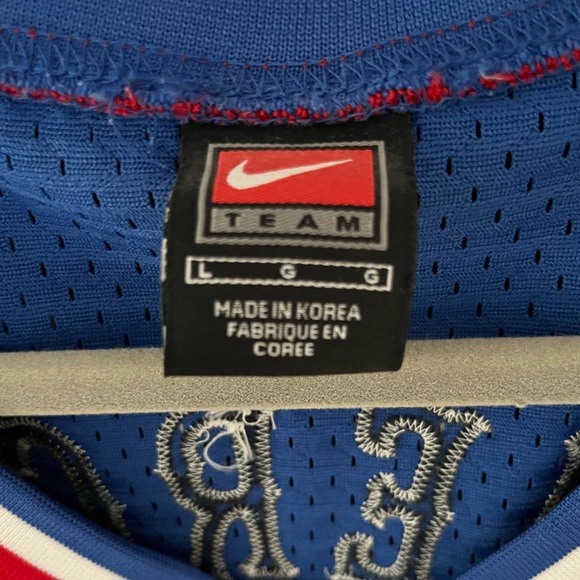 Nike Men’s Retro Kansas KU Paul Pierce Jersey Blue/Crimson/White Size Large - Picture 4 of 4